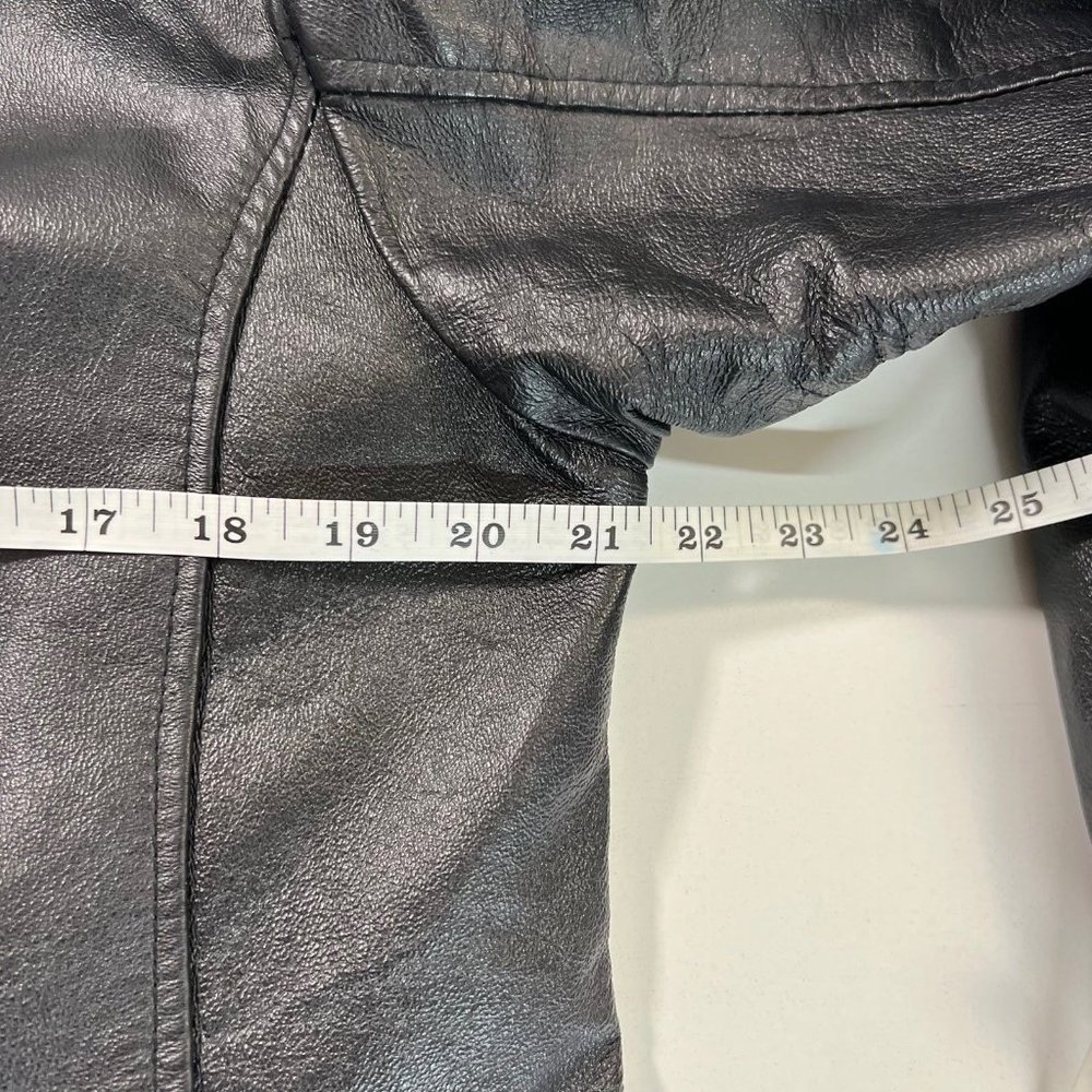 Vintage Serge Platini Leather Jacket Size 1X Milan Italy - Picture 6 of 7